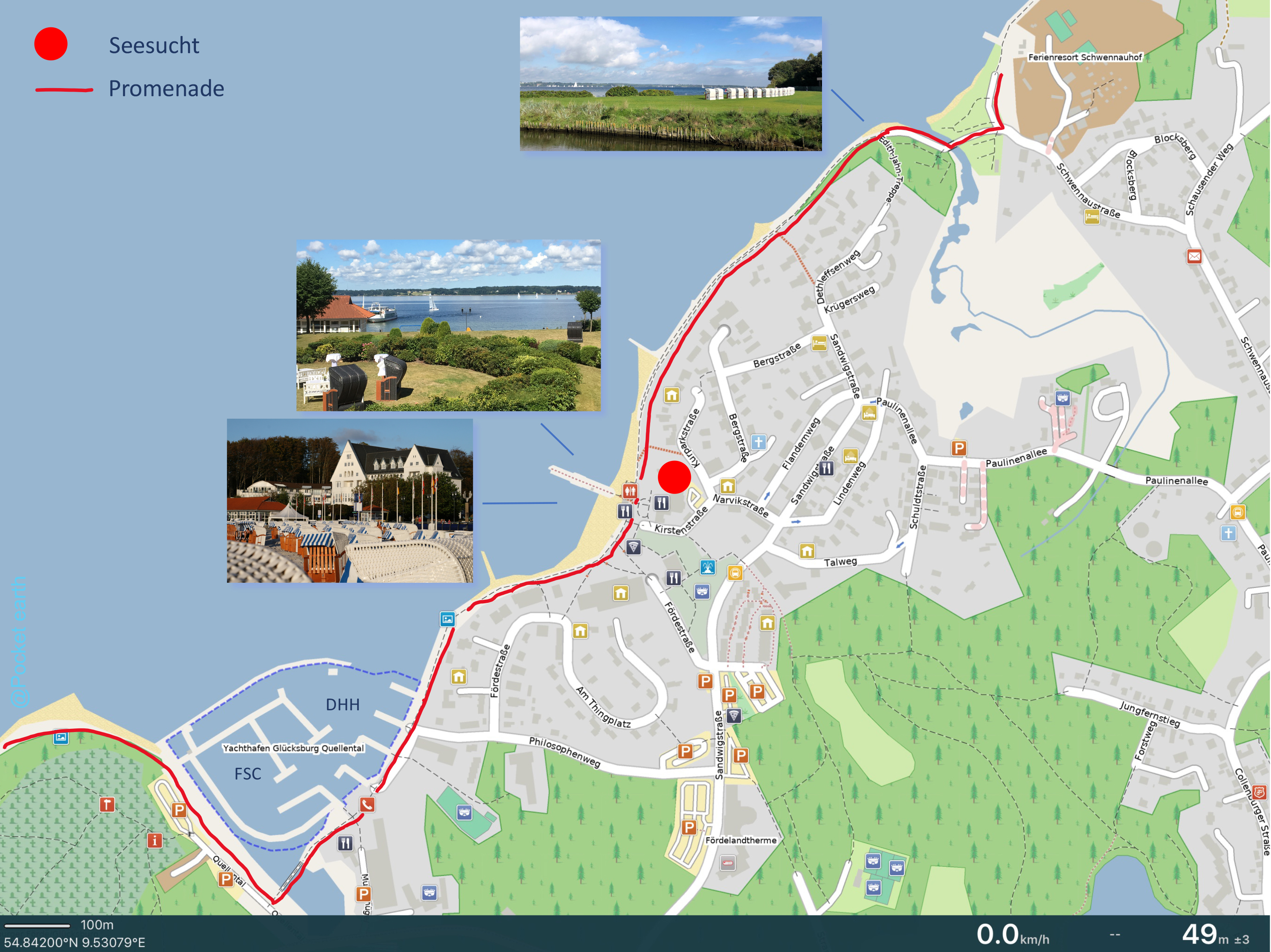Ferienwohnung mit Ostseeblick: Lageplan